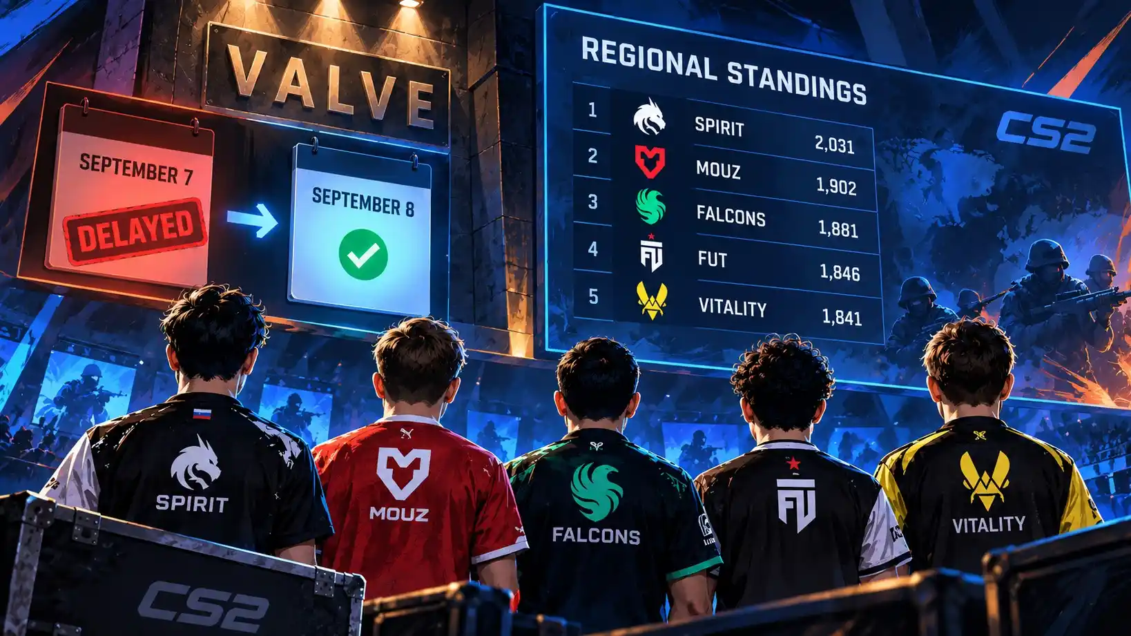 Valve Releases September 2026 CS2 Ranking After VRS Delay Causes Tournament Chaos